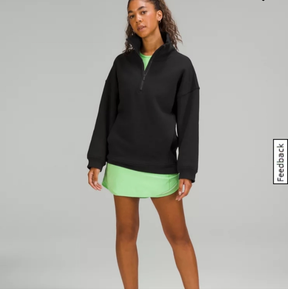 Lululemon Black Half Fleece Half Zip